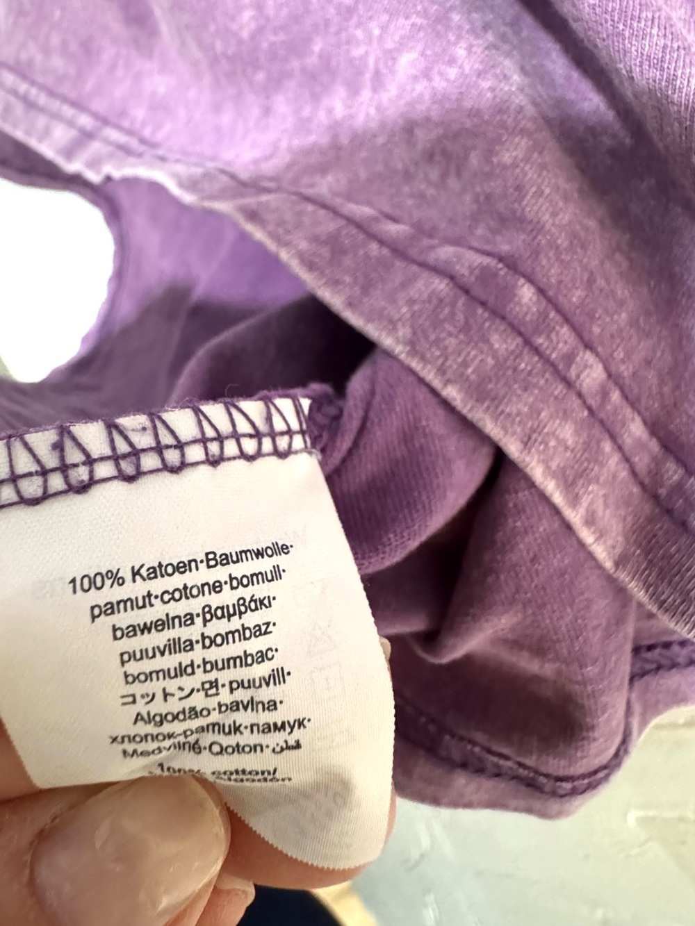 Vintage Purple Mineral Wash Arrow Graphic T-Shirt XL Oversized Cotton Tee - Picture 7 of 7